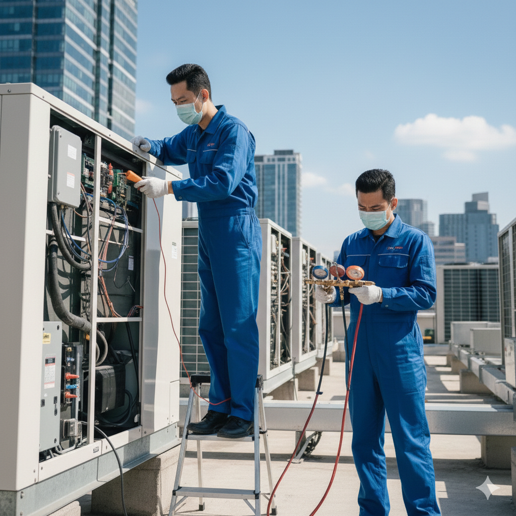 Maintenance AC Outdoor Gedung