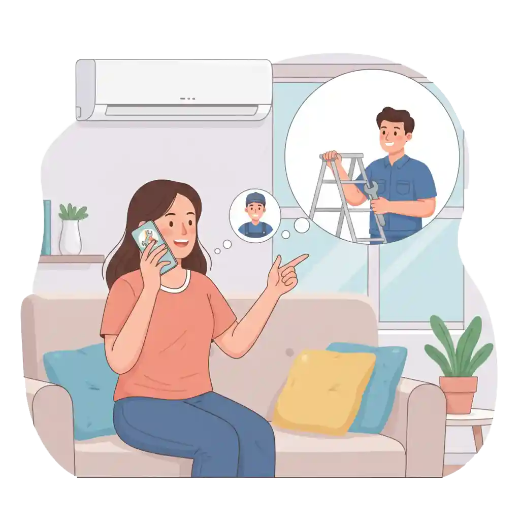 ilustrasi hubungi tukang ac